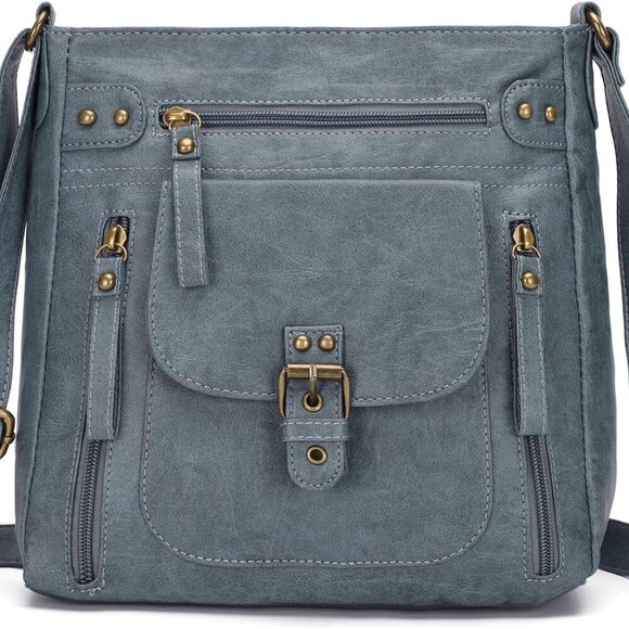 Crossbody Bags for Women, Multi Pocket Shoulder Bags, Medium PU Leather Cross Bo - Picture 1 of 6